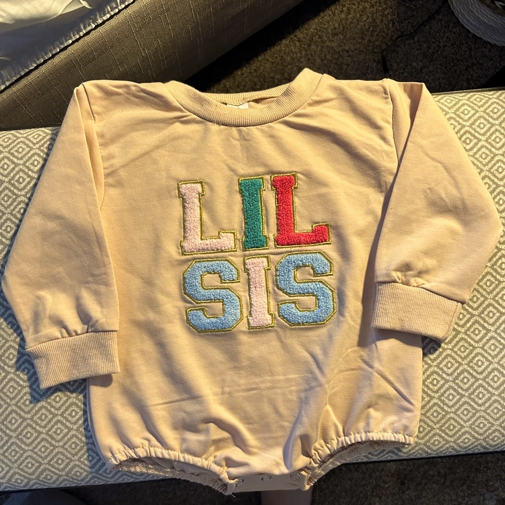 Lil Sis baby girl onsie outfit